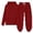 Wine, variant on Kids Hoodie Sweatpants 2 Piece Outfit Set, Solid Color Half Turtleneck Hooded Tracksuit for Boys Girls Fall Winter Daily Casual Wear(Dark Green,12-13 Years)
