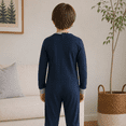 thumbnail image 3 of Kaycey Adaptive Clothing Zipback Jumpsuit, Long Sleeve Long Leg, Navy Body-Grey Trim, Age 11-12, 3 of 9