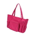 thumbnail image 2 of Bolsa de almacenamiento para lanas, bolso de hombro tejido, regalo para principiantes, organizador de hilo resistente, multifunción para accesorios de Rosa, 2 of 8