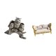 thumbnail image 5 of Figuras decorativas, estatuas, sofá en miniatura, accesorio para casa de muñecas, adorno de resina y madera, pieza decorativa única, ideal para regala, 5 of 8