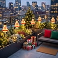 thumbnail image 5 of Hyknon 5 Pack Solar Christmas Pathway Lights, Warm LED Waterproof Outdoor Stake Lights with Auto On Dusk, Wire Free Garden Ground Lamps for Yard Walkway Holiday Decor, 5 of 6