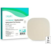 MedVance TM Hydrocolloid - Hydrocolloid Adhesive Thin Dressing, 4"x4", Box of 5 dressings