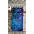thumbnail image 3 of Ambesonne Nebula Quilted Bedspread Set 2 Pcs, Galaxy Stars in Space, Twin Size, Navy Purple, 3 of 3