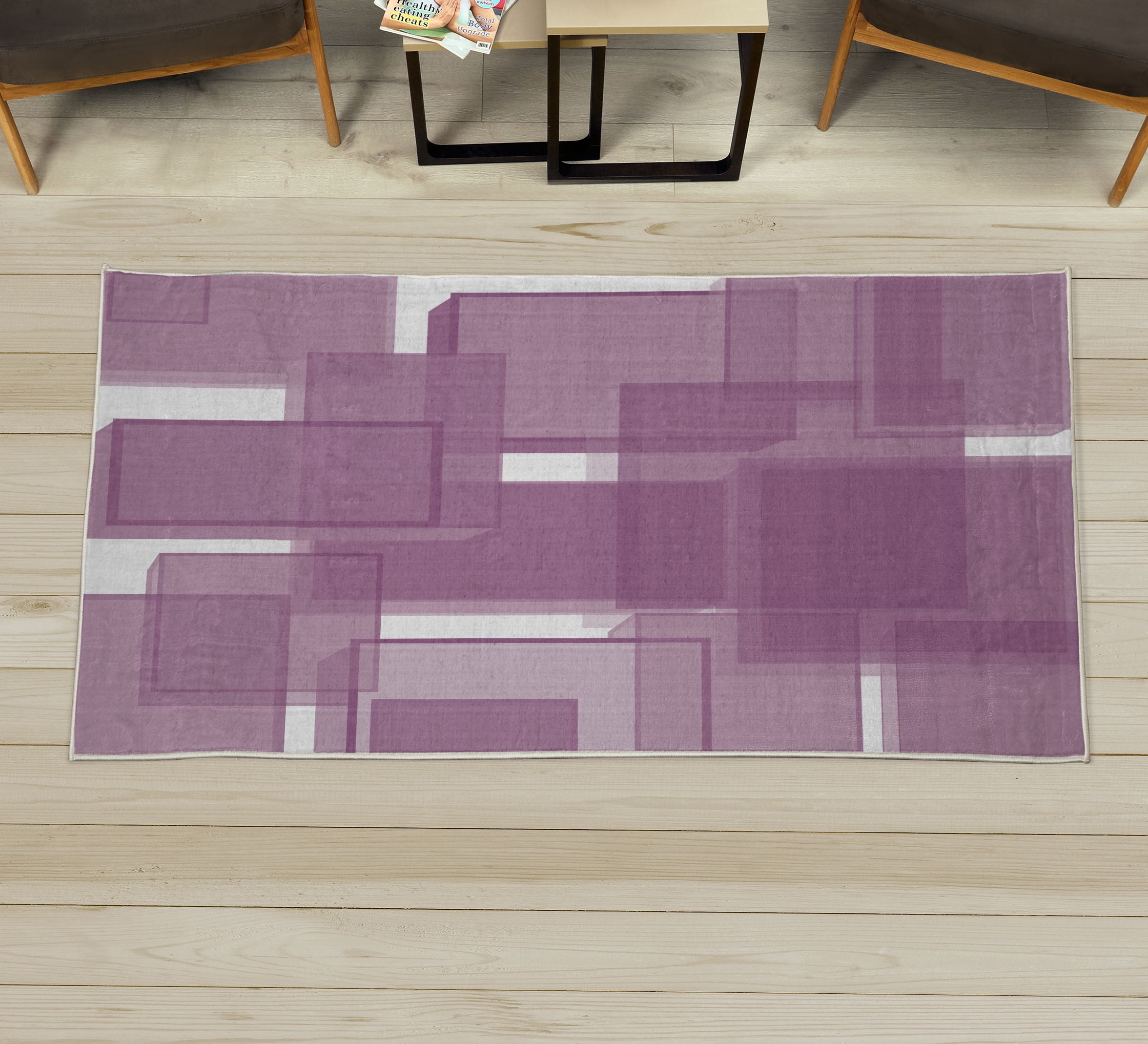 Contemporary Decorative Rug, 3 Dimensional Cubes Geometric Modern ...