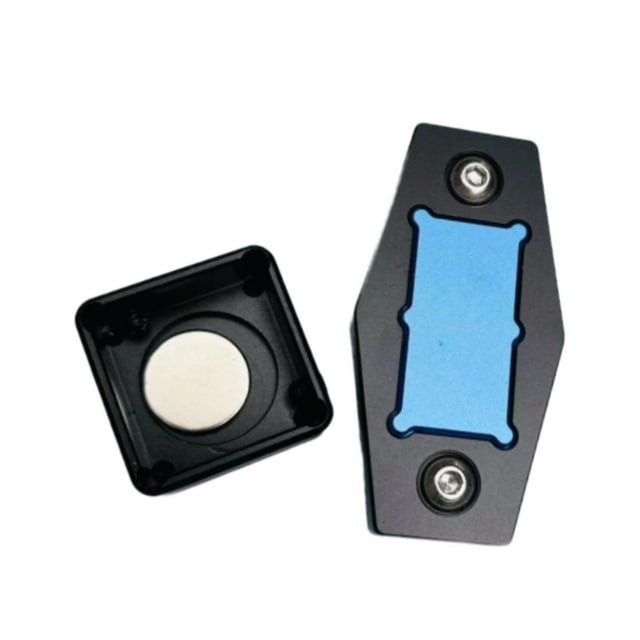 Soporte para tiza de billar - Accesorios profesionales para billar - Caja para guardar la tiza con clip de fácil transporte, ideal para aficionados negro