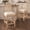 Natural, variant on Farmhouse Bar Stools Set of 2 with Chenille Upholstered Seat and Solid Wood Frame for Dining Areas