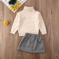 thumbnail image 4 of ZAXARRA Vêtements pour Enfants, Ensemble Chandail Col Roulé + Jupe Courte à Boutons, 4 of 6