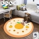thumbnail image 2 of Alfombra redonda de dibujos animados para dormitorio de niños, tapete de piso de estilo lindo, suave, antideslizante, lavable, para gatear Fivean unisex, 2 of 2