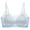 Blue, variant on Women Simple Solid Bra Front Buckle Lace Trim Seamless Yoga Bra for Movement Sleep and Comfortable Support XL White