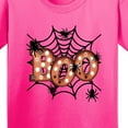 thumbnail image 4 of Inktastic Halloween Boo with Spiders in Web Youth T-Shirt, 4 of 5