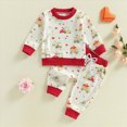 thumbnail image 2 of NOLDARES Toddler Boy Clothes Long Sleeve Pullover Sweatshirt Tops Jogger Pant Sets 2 Piece Outfit Fall Winter Baby Boy Outfits Clothing Set(Beige,2-3 Y), 2 of 8