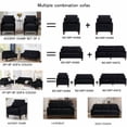 thumbnail image 2 of Sofa moderno de butaca, silla de una sola asiento para sala de estar con patas de madera, silla acolchada con veludo decorativo para sala de estar y dormitorio, negro, 2 of 5
