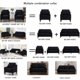 thumbnail image 2 of Sofa moderno de butaca, silla de una sola asiento para sala de estar con patas de madera, silla acolchada con veludo decorativo para sala de estar y dormitorio, negro, 2 of 5