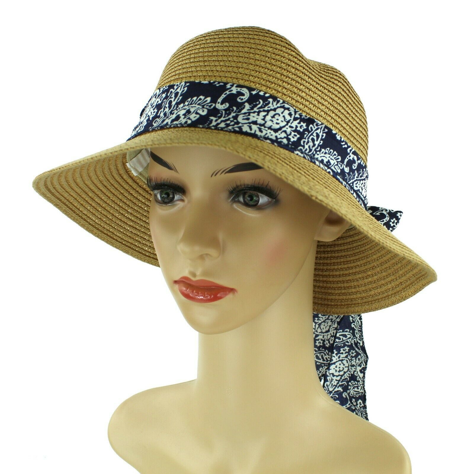 Women Straw Hats Sun Hats Summer Hats Packable Floppy with Bow