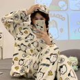 thumbnail image 4 of Sanrio-Conjunto de pijamas de felpa con estampado de Pochacco, ropa de casa suave de franela Y2k, terciopelo Coral de invierno, ropa de casa de dibujos animados para estudiantes, traje, 4 of 5