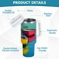 thumbnail image 4 of Simple Modern 40 oz Insulated Stainless Steel Tumbler Double Wall Stainless Steel Tumbler with 2-Way Drinking Colorful Row Boats, 4 of 9