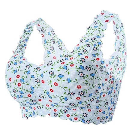 FhsagQ Bra Bras for Women Bodysuit Padded Comfortable Seamless Full Coverage Bra for Women Wireless Bras with Soft Support Regular and Plus Size Women Bras Cosplay Bras for Women Push Up Blue S