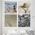 thumbnail image 1 of Coastal Tapestry, Collage Close up Photos of Sandy Beach and Pebble Stones Heart Shapes, Fabric Wall Hanging Decor for Bedroom Living Room Dorm, 5 Sizes, Multicolor, by Ambesonne, 1 of 1