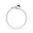 thumbnail image 2 of ANGARA Natural Solitaire Blue Sapphire Infinity Knot Engagement Ring in 14K White Gold for Women (Size-4mm) | September Birthstone, Anniversary, Jewelry Gift for Women | Natural Blue Sapphire Ring, 2 of 11