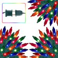 thumbnail image 1 of Cadena de luces LJLNION 3 x 150, multicolor, 10 m, cable verde, 120 V, 1 of 7