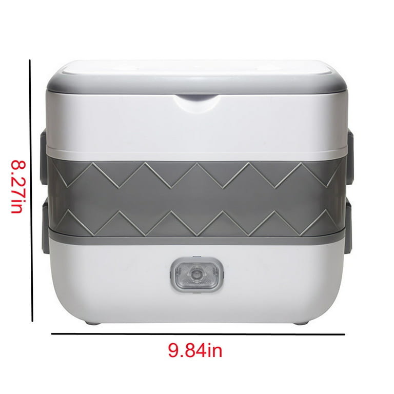 Shop LC White Orange Portable Electric Heating Lunch Box Case Portable  4-Sided Buckle Fasteners Handle, Power Indicator Light, Steam Outlet  Birthday Gifts 