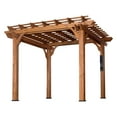 thumbnail image 2 of Backyard Discovery Beaumont 10'x10' Cedar Wood Patio Pergola Kit, Trellis Roof, PowerPort, 2 of 11