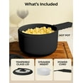 thumbnail image 7 of CERAMAX Electric Hot Pot with Lid and Steamer, 1.5L Non Toxic Ceramic Cooker Skillet for Ramen, Eggs, Pasta Portable and Compact for Dorms, Camping, RVs, Work, Adjustable Temperature, 7 of 7