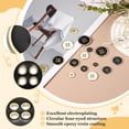 thumbnail image 3 of 12 piezas de botones de costura metálicos, botones redondos vintage de 25 mm con 4 agujeros, adornos para coser en abrigos, camisas, jeans, manualidades de bricolaje, decoración de ropa, negro dorado, 3 of 6