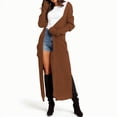 thumbnail image 3 of HCYSFG Womens Solid Color Cardigan Sweater Open Front Long Sleeve Rib Knit Longline Loose Fit Casual Fall Layering Tops, 3 of 5
