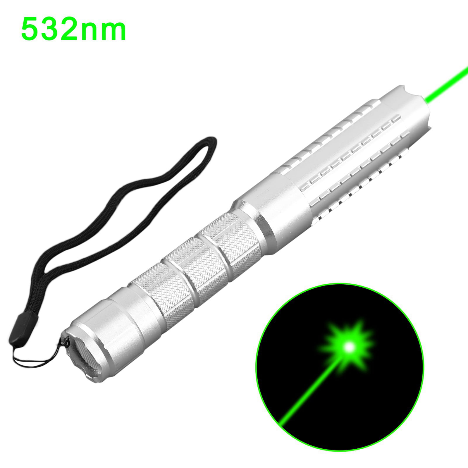 High Power Military Laserpointer Pen Green <1MW 532nm Militar Burning Beam 