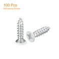 thumbnail image 3 of Tornillos blancos ST3x12mm, tornillos autorroscantes, paquete de 100, tornillos de cabeza plana Phillips para trabajar la madera, 3 of 5