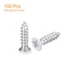 thumbnail image 3 of Tornillos blancos ST3x12mm, tornillos autorroscantes, paquete de 100, tornillos de cabeza plana Phillips para trabajar la madera, 3 of 5