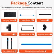 Sweetcrispy Ladder Ball Game Set Portable Ladder Toss for Backyard Tailgates Campsites and Family Fun, Black