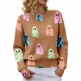 thumbnail image 6 of Certgust Usa Sweatshirt Women Under $15 Womens Halloween Graphic Print Long Sleeve Knit Pullover Sweater with Cozy Seasonal Style, 6 of 9