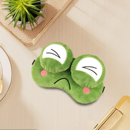Funny Green Frog Soft Plush Sleep , Adjustable Blindfold Eye Cover for ...