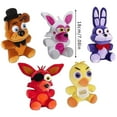 thumbnail image 2 of 5pcs peluche del harén de medianoche del oso de juguete 18cm zorro rojo +18cm oso pardo +18cm conejo púrpura +18cm nuevo pato amarillo +18cm viejo zorro blanco (5pcs en un bolso de opp), 2 of 2
