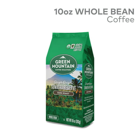 Green Mountain Coffee Roaster, Fair Trade Certifiedâ¢ Organic, Sumatra Reserve, Whole Bean Coffee, Dark Roast, Bagged