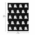 thumbnail image 3 of Cute White Ghost Pattern Halloween Flannel Blanket, Soft Lightweight Decorative Throw Blanket, Spooky Ghost Blanket for Indoor Home Party Autumn Season Decoration, 3 of 6
