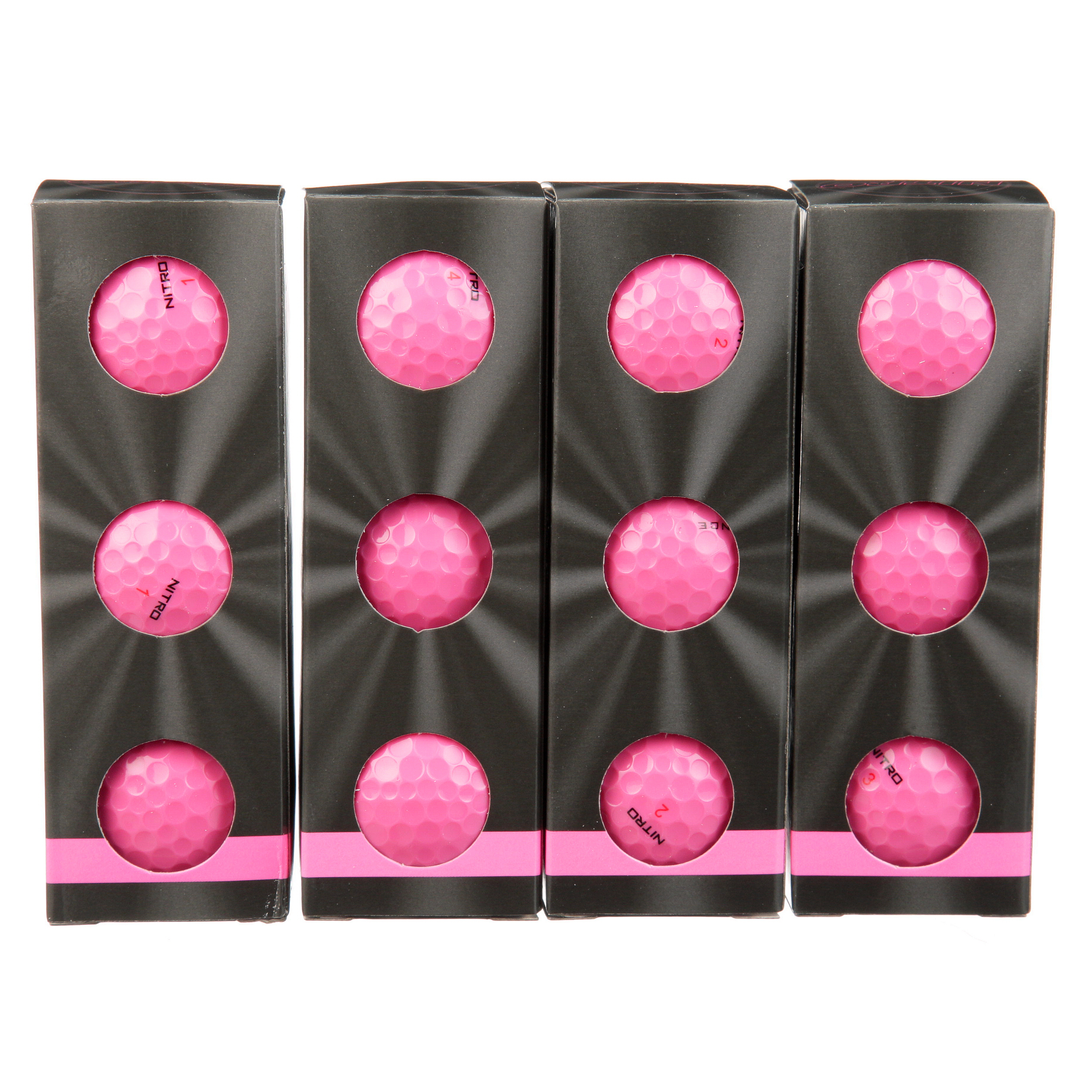 Nitro Golf Tour Distance Golf Balls, Pink, 12 Pack - image 4 of 5