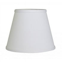8 in. Hardback Empire No Slub Lampshade - White