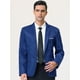 thumbnail image 3 of Blazer de hombre Slim Fit Blazer de un solo botón Traje de baile de graduación Abrigo deportivo Azul marino M, 3 of 6