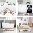 thumbnail image 4 of 2-Piece Kitchen Rugs Set Non-Slip Mats Carpet Floor for Kitchen, Bathroom (19.7"x27.6" & 19.7"x47.2") Santa Claus Holding Gifts, 4 of 7