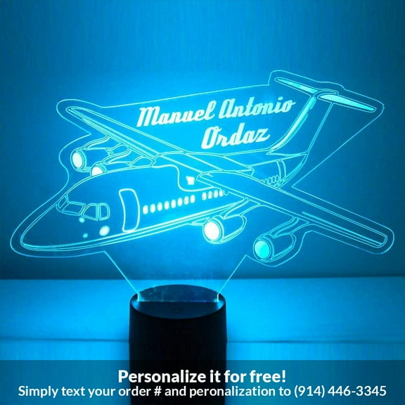 Mirror Magic Store Airplane Color Changing Personalized LED Light with Remote Control