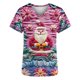thumbnail image 5 of Puntoco Camiseta de enfermera informal con cuello en V y manga corta con bolsillo estampado para mujer, 5 of 5