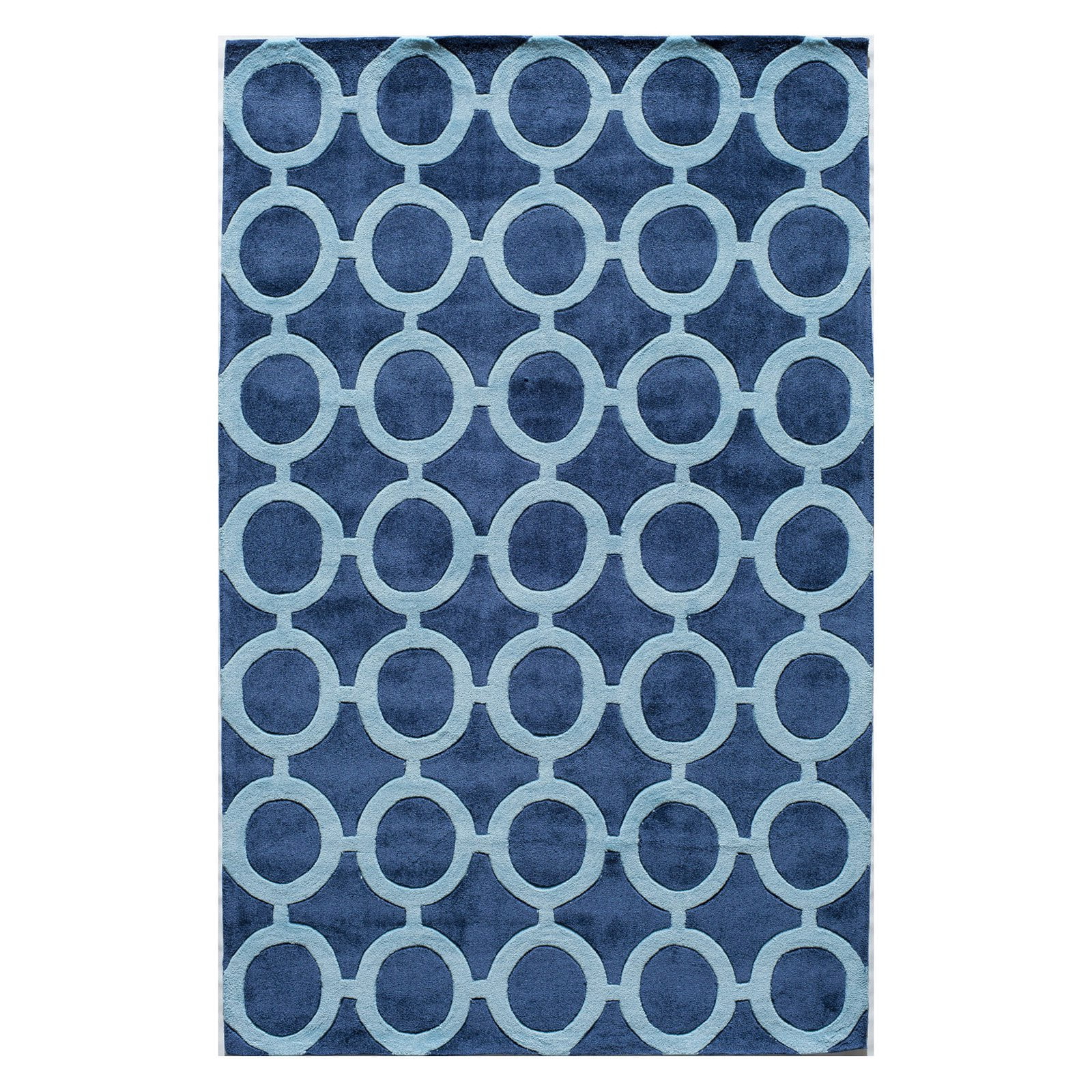 Rugs America Jourdan Collection Royal Blue 6205C Contemporary Geometric Area Rug 8' x 10