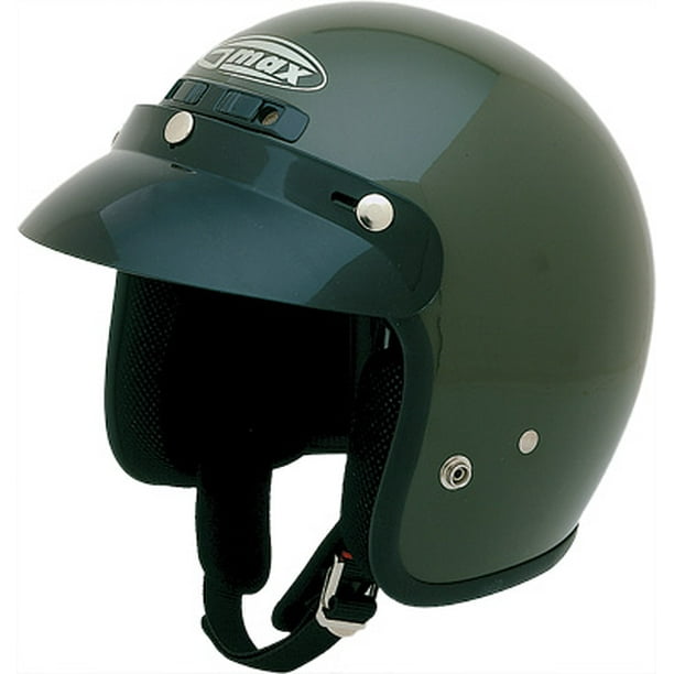 GMAX GM2 Open Face Solid Helmet ATV Green XS G102053