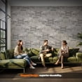 thumbnail image 2 of Izodekor 3D Brick Effect Wall Panels - Cladding, Stone Look, Styrofoam Facing for Living Room, 19x39 in, 3Pieces, Beige Dream T-1902, 2 of 11
