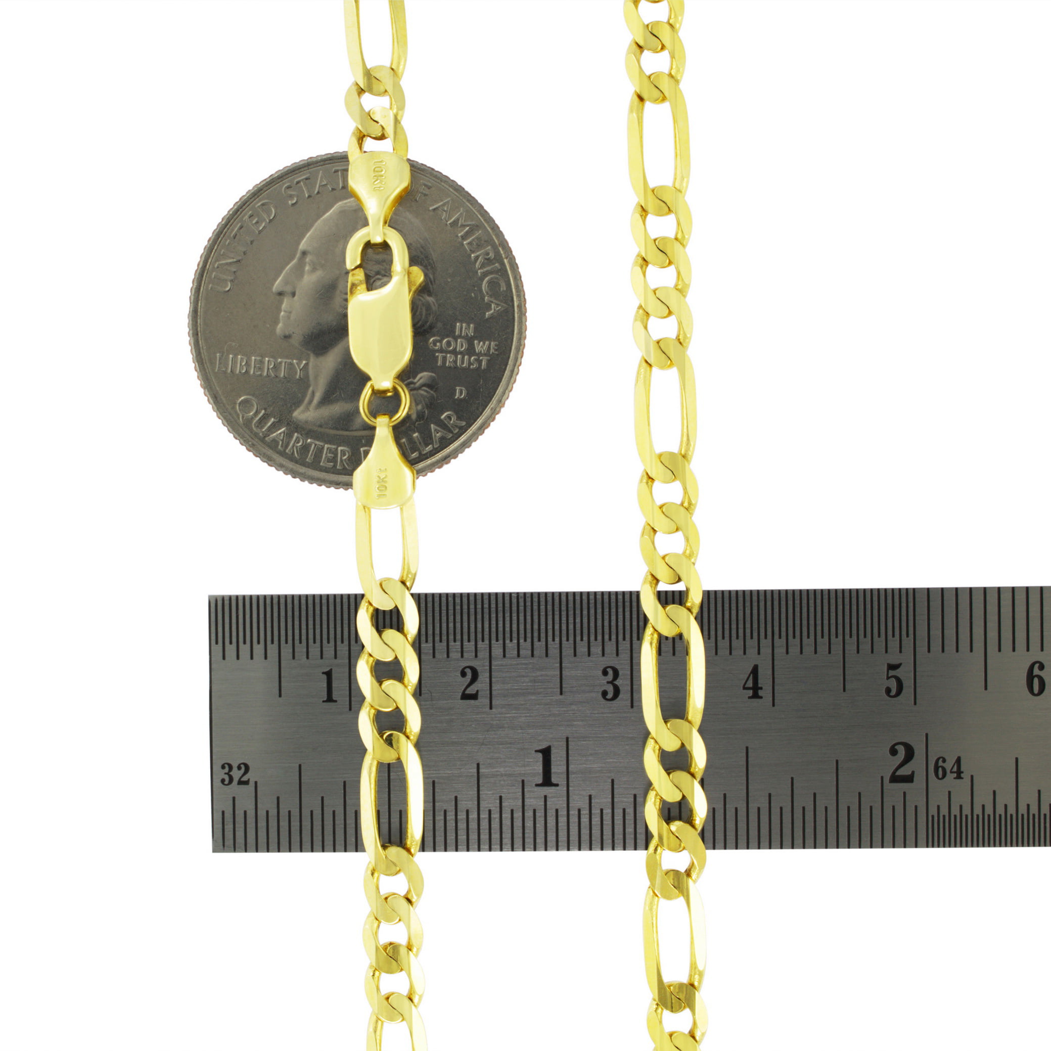 Amour Men's Figaro Chain Bracelet In 10K Yellow Gold (7 Mm/9 Inch)  JMS003293 - Jewelry - Jomashop