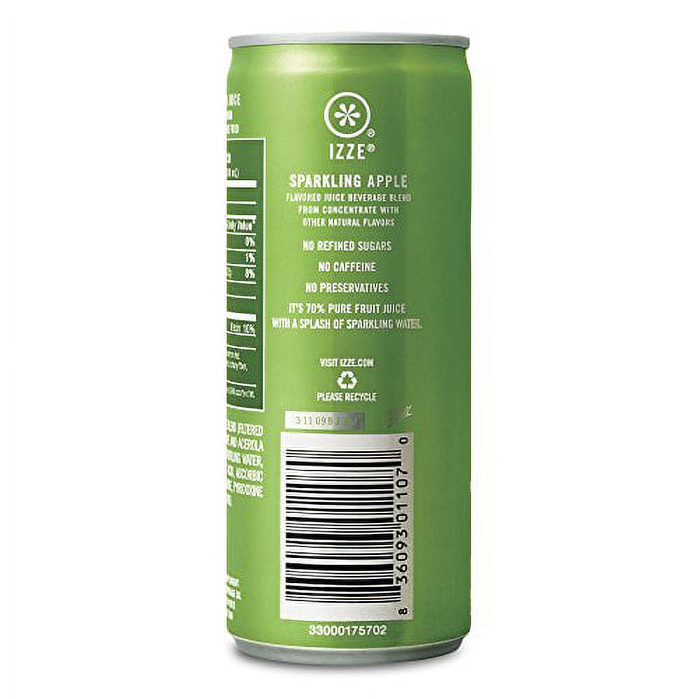 Izze Sparkling Juice, Apple, Multi, 8.4 Fl Oz (Pack of 24)
