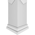 thumbnail image 5 of Ekena Millwork 10"W x 9'H Craftsman Classic Square Non-Tapered Chevron Modern Fretwork Column w/ Prairie Capital & Prairie Base, 5 of 8